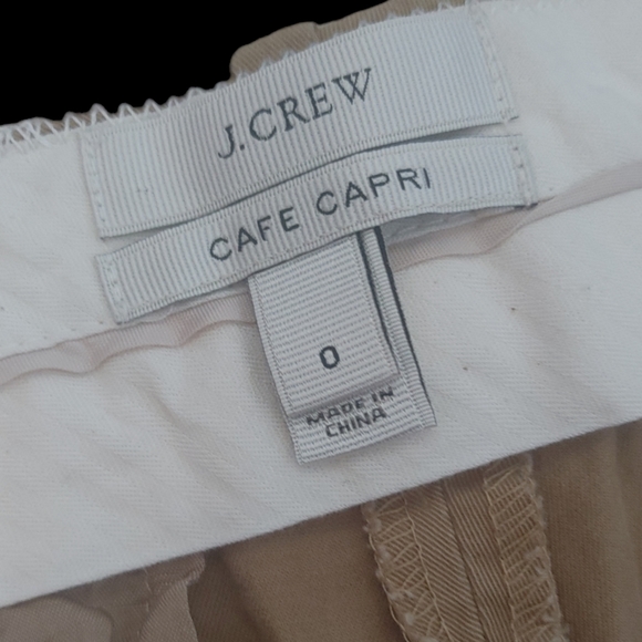 *0057 j. Crew café capri pants size 0 - Picture 2 of 2